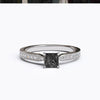 varitsa-jewellers - Solitaire Gold Engagement with 0.5ct Princess Cut Black Onyx- 01SG07O